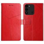 For Tecno Spark Go 2022 HT01 Y-shaped Pattern Flip Leather Phone Case(Red)