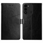 For Tecno Spark Go 2022 HT01 Y-shaped Pattern Flip Leather Phone Case(Black)