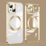 For iPhone 14 Lens Protector MagSafe Electroplated Phone Case (Gold)