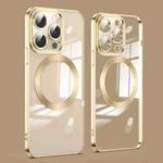 For iPhone 14 Pro Lens Protector MagSafe Electroplated Phone Case(Gold)