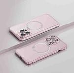 For iPhone 13 Frosted MagSafe Magnetic Phone Case with Lens Film(Pink)