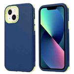 For iPhone 14 3 in 1 Four Corner Shockproof Phone Case (Royal Blue+Green)