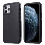 For iPhone 11 Pro Max 3 in 1 Four Corner Shockproof Phone Case (Black+Black)