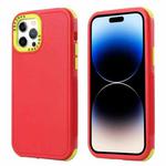 For iPhone 14 Pro 3 in 1 Four Corner Shockproof Phone Case(Red+Green)