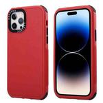 For iPhone 14 Pro Max 3 in 1 Four Corner Shockproof Phone Case (Red+Black)