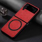 For Samsung Galaxy Z Flip4 Wireless Charging Magnetic Phone Case(Red)