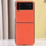 For Samsung Galaxy Z Flip4 Gilt Electroplated Nylon Phone Case(Orange)