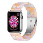 Five-bead Resin Watch Band For Apple Watch Ultra 49mm / Series 8&7 45mm / SE 2&6&SE&5&4 44mm / 3&2&1 42mm(Color Pink)