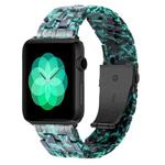 Five-bead Resin Watch Band For Apple Watch Ultra 49mm / Series 8&7 45mm / SE 2&6&SE&5&4 44mm / 3&2&1 42mm(Claw Green)