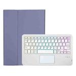 OP11-AS Lambskin Texture Ultra-thin Bluetooth Keyboard Leather Case with Touchpad & Backlight For OPPO Pad 11 inch(Purple)