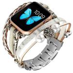 Jewelry Watch Band For Apple Watch Ultra 49mm / Series 8&7 45mm / SE 2&6&SE&5&4 44mm / 3&2&1 42mm(Beige)