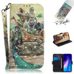 For Xiaomi Redmi Note 8T 3D Formula Pattern Magnetic Attraction Horizontal Flip Leather Case with Lanyard, Support Holder & Card Slot & Wallet(Zoo)