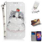 For Motorola Moto E6 Play 3D Formula Pattern Magnetic Attraction Horizontal Flip Leather Case with Lanyard, Support Holder & Card Slot & Wallet(Cute Cat)