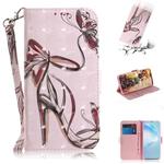 For Galaxy S20+ 3D Formula Pattern Magnetic Attraction Horizontal Flip Leather Case with Lanyard, Support Holder & Card Slot & Wallet(Butterfly High Heels)
