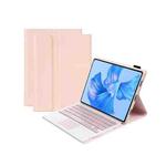 For Huawei MatePad Pro 11 2022 AHW12-A Detachable Sheep Pattern Bluetooth Keyboard Tablet Leather Case(Pink)