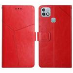 For Infinix Hot 10i/Smart 5 Pro HT01 Y-shaped Pattern Flip Leather Phone Case(Red)