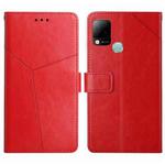 For Infinix Hot 10s/10T HT01 Y-shaped Pattern Flip Leather Phone Case(Red)