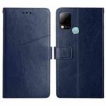 For Infinix Hot 10s/10T HT01 Y-shaped Pattern Flip Leather Phone Case(Blue)