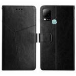 For Infinix Hot 10s/10T HT01 Y-shaped Pattern Flip Leather Phone Case(Black)
