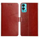For Infinix Hot 12 HT01 Y-shaped Pattern Flip Leather Phone Case(Brown)