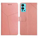 For Infinix Hot 12 HT01 Y-shaped Pattern Flip Leather Phone Case(Pink)