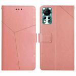 For Infinix Hot 11s NFC HT01 Y-shaped Pattern Flip Leather Phone Case(Pink)