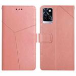 For Infinix Note 10 Pro HT01 Y-shaped Pattern Flip Leather Phone Case(Pink)