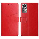 For Infinix Note 11 Pro HT01 Y-shaped Pattern Flip Leather Phone Case(Red)