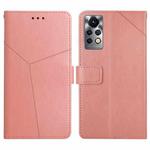 For Infinix Note 11 Pro HT01 Y-shaped Pattern Flip Leather Phone Case(Pink)