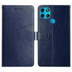 For Infinix Smart 6 HT01 Y-shaped Pattern Flip Leather Phone Case(Blue)