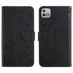 For Infinix Hot 10i/Smart 5 Pro HT03 Skin Feel Butterfly Embossed Flip Leather Phone Case(Black)