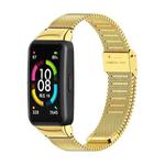 For Huawei Band 6 / Honor Band 6 Mijobs Breathable Nylon Watch Band(Gold)