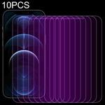 For iPhone 12 Pro Max 10 PCS Purple Light Eye Protection Tempered Glass Film