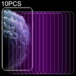 For iPhone 11 Pro / XS / X 10pcs Purple Light Eye Protection Tempered Glass Film