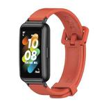 For Huawei Band 7 / 7 NFC MIJOBS Breathable Silicone Watch Band(Heat Orange Black)