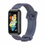 For Huawei Band 7 / 7 NFC MIJOBS Breathable Silicone Watch Band(Midnight Blue Silver)