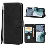 For Motorola Moto G62 India Leather Phone Case(Black)