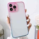 For iPhone 13 Pro Acrylic Gradient Phone Case (Pink Blue)