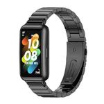 For Huawei Band 7 / 7 NFC Mijobs Bamboo Stainless Steel Metal Watch Band(Black)