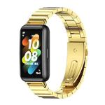 For Huawei Band 7 / 7 NFC Mijobs Bamboo Stainless Steel Metal Watch Band(Gold)