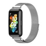 For Huawei Band 7 / 7 NFC MIJOBS Milan Magnetic Stainless Steel Watch Band(Silver)