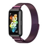 For Huawei Band 7 / 7 NFC MIJOBS Milan Magnetic Stainless Steel Watch Band(Purple)