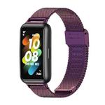 For Huawei Band 7 / 7 NFC MIJOBS Milan Buckle Stainless Steel Watch Band(Purple)