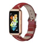 For Huawei Band 7 / 7 NFC MIJOBS Cowhide Leather Watch Band(Red Rose Gold)