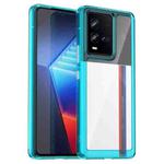 For vivo iQOO 10 Colorful Series Acrylic + TPU Phone Case(Transparent Blue)
