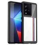 For vivo iQOO 10 Colorful Series Acrylic + TPU Phone Case(Black)