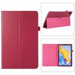 For Honor Pad 8 Litchi Texture Leather Tablet Case with Holder(Rose Red)