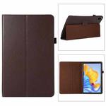 For Honor Pad 8 Litchi Texture Leather Tablet Case with Holder(Brown)