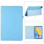 For Honor Pad 8 Litchi Texture Leather Tablet Case with Holder(Sky Blue)