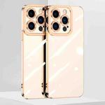 For iPhone 14 6D Electroplated Lens Protective Phone Case (White)